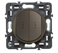 LEGRAND Celiane Double interrupteur va et vient à voyants lumineux à encastrer composable graphite