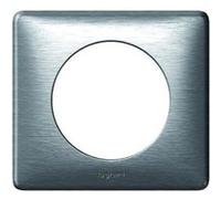 LEGRAND - Plaque Céliane - Plaque de Finition pour Prises et Interrupteurs Céliane - 1 Poste - Métal Aluminium