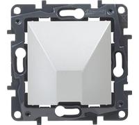 LEGRAND Chargeur double USB type A composable pour installation encastrée, gamme Niloé Step, couleur aluminium, 398263