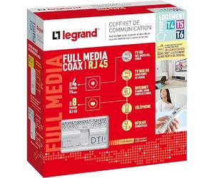 LEGRAND Coffret de communication Drivia, full media RJ45, grade2TV