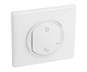 Legrand - Commande Lever/Coucher pour installation connectée Céliane with Netatmo avec plaque Laqué Blanc