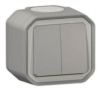 LEGRAND Commande pour fonction double interrupteur ou va-et-vient - 10A - Gris