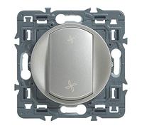 Céliane, une commande de vmc prête à installer, à combiner avec des plaques pour jouer sur les couleurs et les matières : métal, verre, bois, cuir