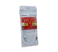 Legrand - Cordon avec 1 embout coaxial et 1 embout RJ 45 pour raccorder un téléviseur ou une set-top-box - longueur 2m