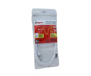 Legrand - Cordon avec 1 embout coaxial et 1 embout RJ 45 pour raccorder un téléviseur ou une set-top-box - longueur 2m
