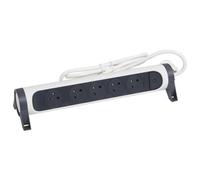Legrand - Coupe-circuit - avec bloc rotatif, interrupteur - CA 230 V - 3680 Watt - entrée : CEE 7/5 - connecteurs de sortie : 5 (CEE 7/5) - 3 m cordon - Belgique, France - blanc mat (RAL 9003)...