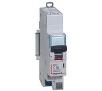 LEGRAND - Disjoncteur Phase + Neutre 230V DNX³ - Pouvoir de Coupure 3000A - 16A Courbe C - Bornes automatiques - 1 Module - Fabriqué En France
