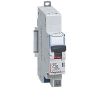 Legrand - Disjoncteur Phase+neutre DnxÂ³4500 6ka Arrivée Et Sortie Borne Automatique 1p+n 230v 10a Courbe D 1 Module 406808