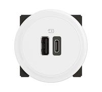 LEGRAND - Double chargeur USB 15W Type A et Type C - A compléter d'un support et d'une Plaque - Blanc