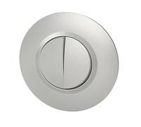 Legrand - Double interrupteur ou va-et-vient dooxie 10AX 250V~ livré avec plaque ronde alu avec bague effet chrome