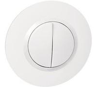 Legrand - Double interrupteur va et vient 10A complet - Dooxie - blanc blanc