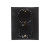 LEGRAND Double prise 2 x 2P+T 16 A composable pour installation encastrée, gamme Niloé Step, couleur anthracite, 398210
