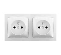 LEGRAND Double prise 2P+T Les Apparents, complet blanc, appareillage saillie, connexion rapide sans outil, installation facile sans boîte d'encastrement