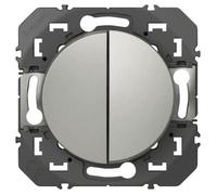 LEGRAND - Double va-et-vient 10A aluminium Dooxie