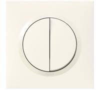 Legrand - Interrupteur double ou interrupteur 2 voies Dooxie 10A-230 V ~ fourni avec plaque carrée blanche