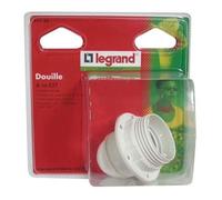 Douille culot E27 LEGRAND à chemise demi-filetée et bague matière isolante