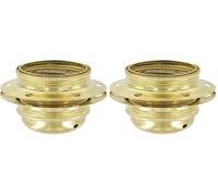 Legrand - Douille pour ampoule E27 - avec bague - acier laitonné (Lot de 2)