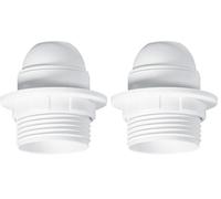 Legrand - Douille pour ampoule E27 - avec bague - plastique blanc (Lot de 2)