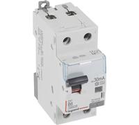 Legrand DX3 Interrupteur FI/LS caractéristique B, 6A, 1P+N, 6kA, 30mA, type A, 230VAC, 2TE 410962