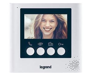 Legrand - Écran pour poste intérieur supplémentaire - 4,3pouces - blanc