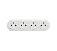 Legrand - Enjoliveur Blanc pour ensemble compact 4 Prises Surface