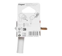 LEGRAND | Fiche 2P+T 16A Franco-Belge & Schuko Extraction Facilitee Plastique Blanc, Système Avec Levier-Extracteur, Raccordement Avec Serre-Câble À Vis, Solution Pour Personnes À Mobilité Réduite