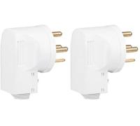 Legrand - Fiche de puissance mâle 20A - sortie du câble par le dessous - 4 broches - blanc (Lot de 2)