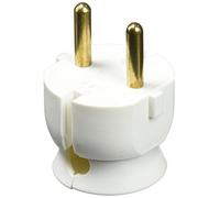 Legrand - Fiche extra-plate mâle sans terre - 16A - sortie latérale - blanc