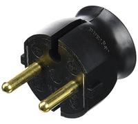 Legrand Fiche mâle extra-plate 2P 16 A sans terre - sortie latérale - noir