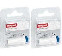 Legrand - Fiche femelle télévision coaxiale - Ø9,52mm (Lot de 2)