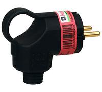 LEGRAND - Fiche Mâle Avec Terre - Fiche Electrique Caoutchouc avec Serre-Câble à Vis - 16A - Sortie par le Côté - Fabriqué En France - Noire