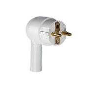 Legrand - Fiche mâle avec terre plastique - extraction facilitée - blanc
