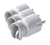 Legrand - Fiche mâle avec terre plastique - orientation du câble 360° - blanc (Lot de 3)