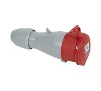 Legrand - Fiche multiprise avec terre - caoutchouc - 2 sorties frontales avec bouchon - IP44 - noir