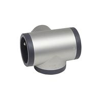 LEGRAND - Fiche Multiprise Triplite - 3 Prises Latérales en T avec Terre - Sécurité Enfant Intégrée - Alu et Gris Foncé