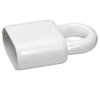 Legrand - Fiche plate femelle sans terre plastique - avec anneau extraction - blanc