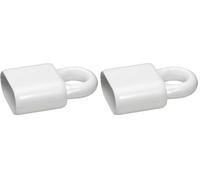 Legrand - Fiche plate femelle sans terre plastique - avec anneau extraction - blanc (Lot de 2)
