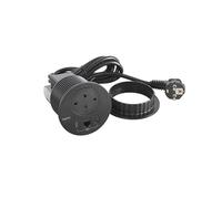 LEGRAND, Incara Disq 80 654711 Prise de Charge USB A+C, Prise de données FTP Cat6 RJ 45, Multiple, encastrable, 15 W, câble de 2 m, 2 fiches P+E, Couleur : Noir