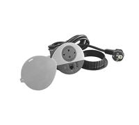 LEGRAND, Incara Disq 80 654713 Prise de Charge USB C, Prise de données FTP Cat6 RJ 45, Prise de Table, Multiple, 15 W, câble de 2 m, 2 fiches P+E, Noir avec Fermeture en métal