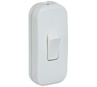 Legrand - Interrupteur à bascule pour lampe - bipolaire - blister - blanc | Pour câble souple 2x0,75mm², blanc mat, 2A 250V, coupure bipolaire, serre câbles à vis, usage intérieur