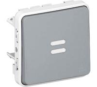 LEGRAND Interrupteur à témoin 10A composable avec voyant sans neutre Plexo gris