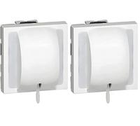 LEGRAND | Interrupteur À Tirage Va-Et-Vient Mosaic, 2 Modules Blanc Brillant, Connexion Rapide Sans Outil, Usage Intérieur Salle De Bain (Lot de 2)