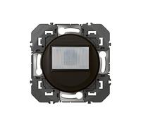 LEGRAND | Interrupteur Automatique Universel Composable Sans Neutre 100W Led Dooxie Noir, Détection De Mouvement Infrarouge, Commande À Distance Possible, Sensibilité Et Luminosité Ajustables