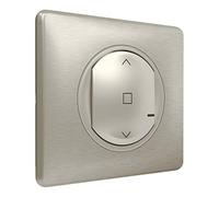 LEGRAND - Interrupteur Connecté pour Volets Roulants - Pour Installation Céliane With Netatmo - Interrupteur à Câbler - Avec Plaque - Métal Titane