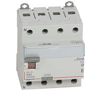 Legrand 411661E, interrupteur différentiel, 4P, 40 A, sensibilité de 30 mA, classe AC, DX3