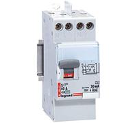 Legrand - Interrupteur différentiel bipolaire - 2P - type A 30mA arrivée haut/départ bas 63A