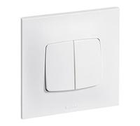 LEGRAND - Interrupteur Double ou Va-et-vient Neptune 10A - Commande d'Éclairage Monobloc - Prêt à Installer - Blanc