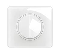 LEGRAND - Interrupteur Double ou Va-et-vient + Plaque Céliane - 10A - Commande d'Eclairage Complète - Prêt à Installer - Blanc