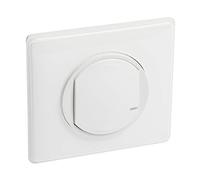 Legrand Interrupteur Double sans Fil On/Off pour Éclairage et Prises Connectés Céliane with Netatmo Complet (Fixation Adhésive, Support, Enjoliveur, Plaque) - Finition Blanc - 199169