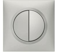 Legrand Interrupteur double va-et-vient Dooxie 10A alu complet